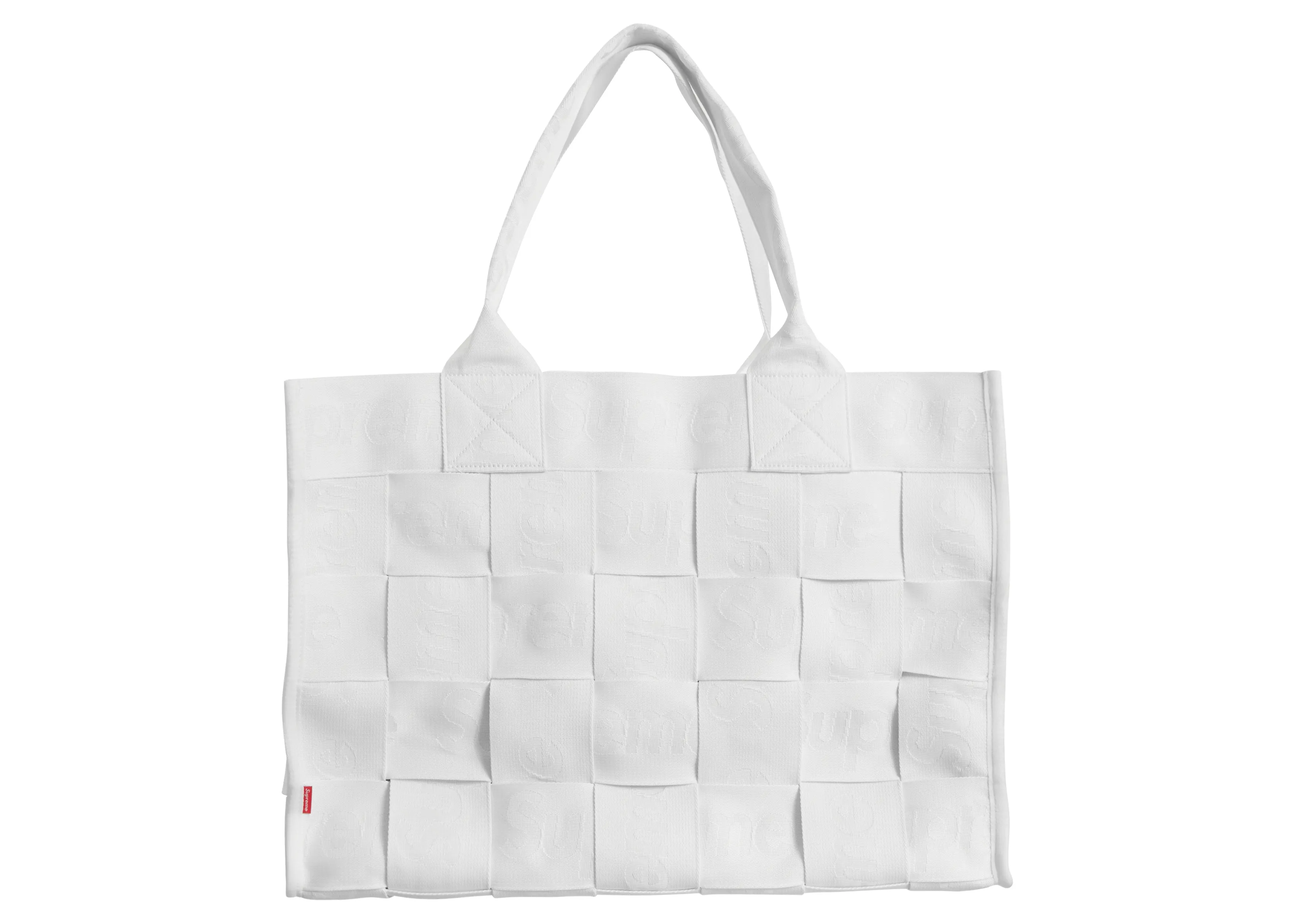 Supreme Woven Large Tote Bag White