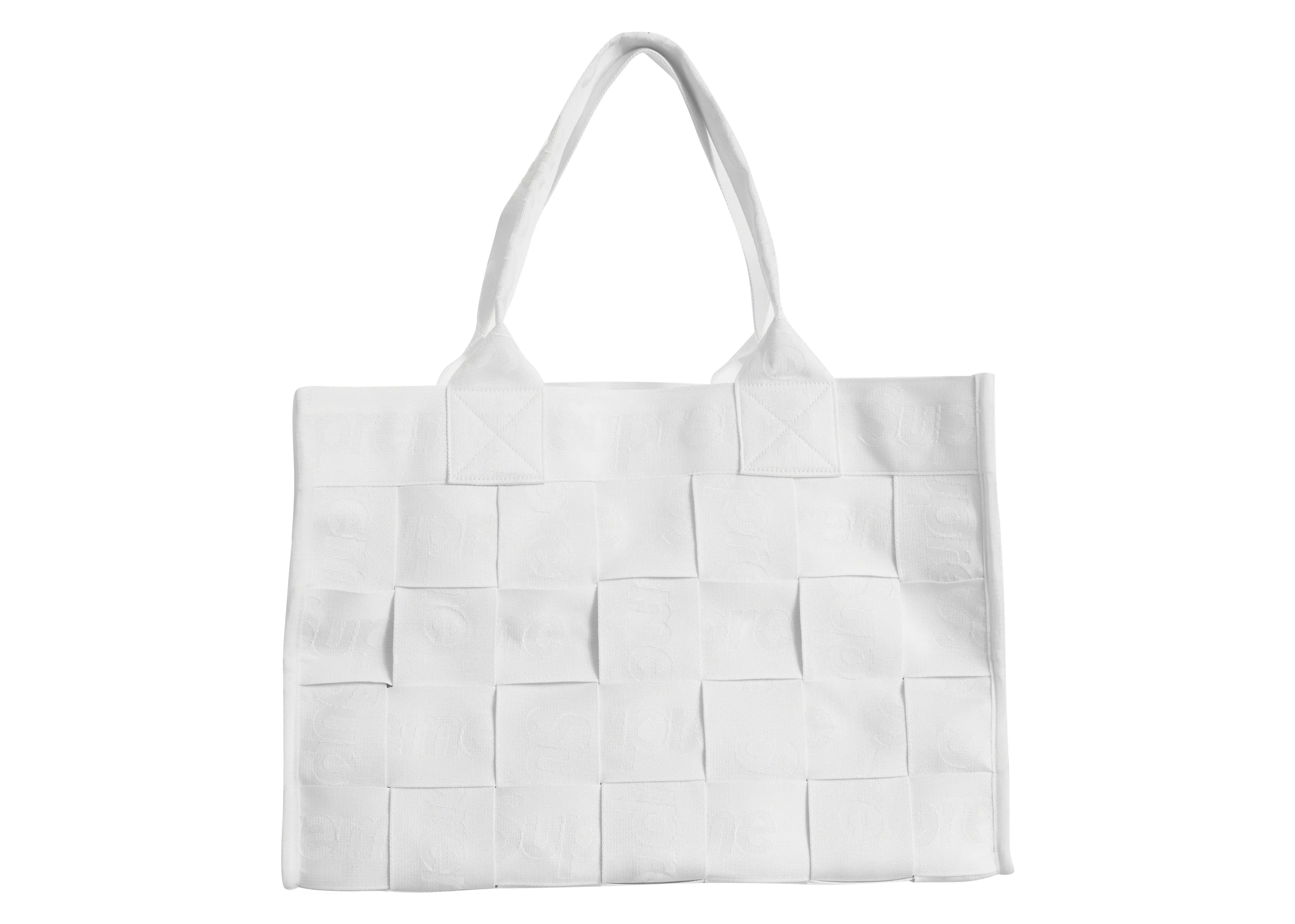 Supreme Woven Large Tote Bag White