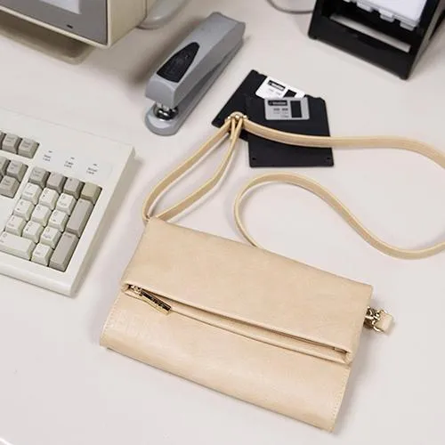 The Crossbody Wallet in Beige