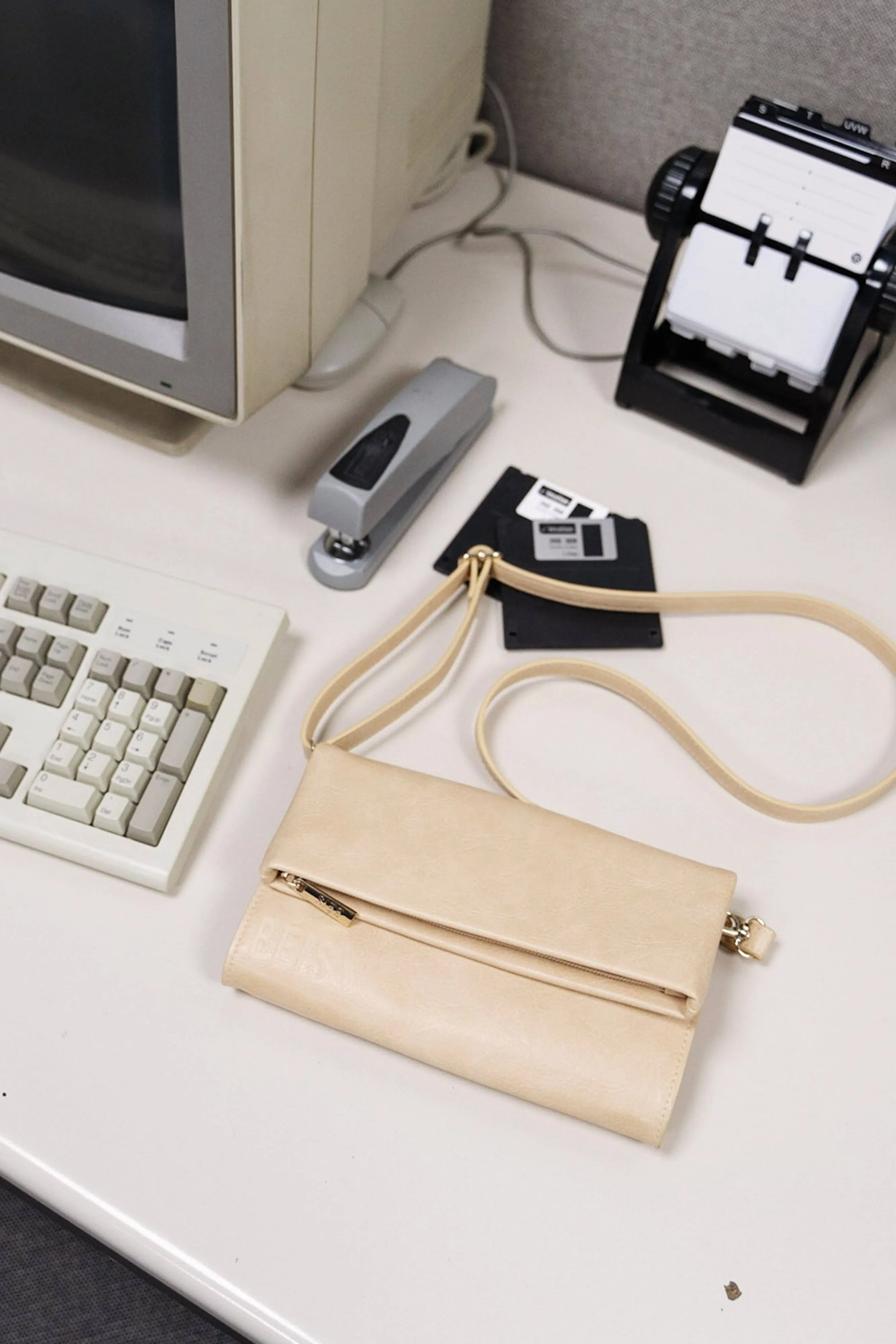 The Crossbody Wallet in Beige