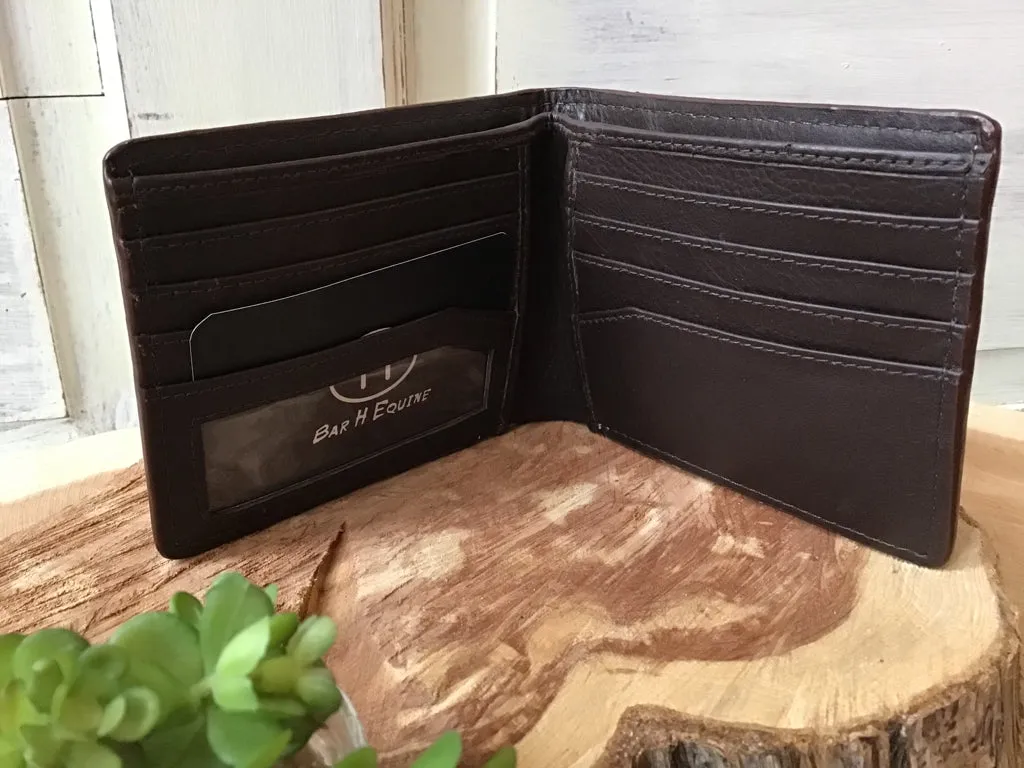 Tooled Leather Bifold Wallet