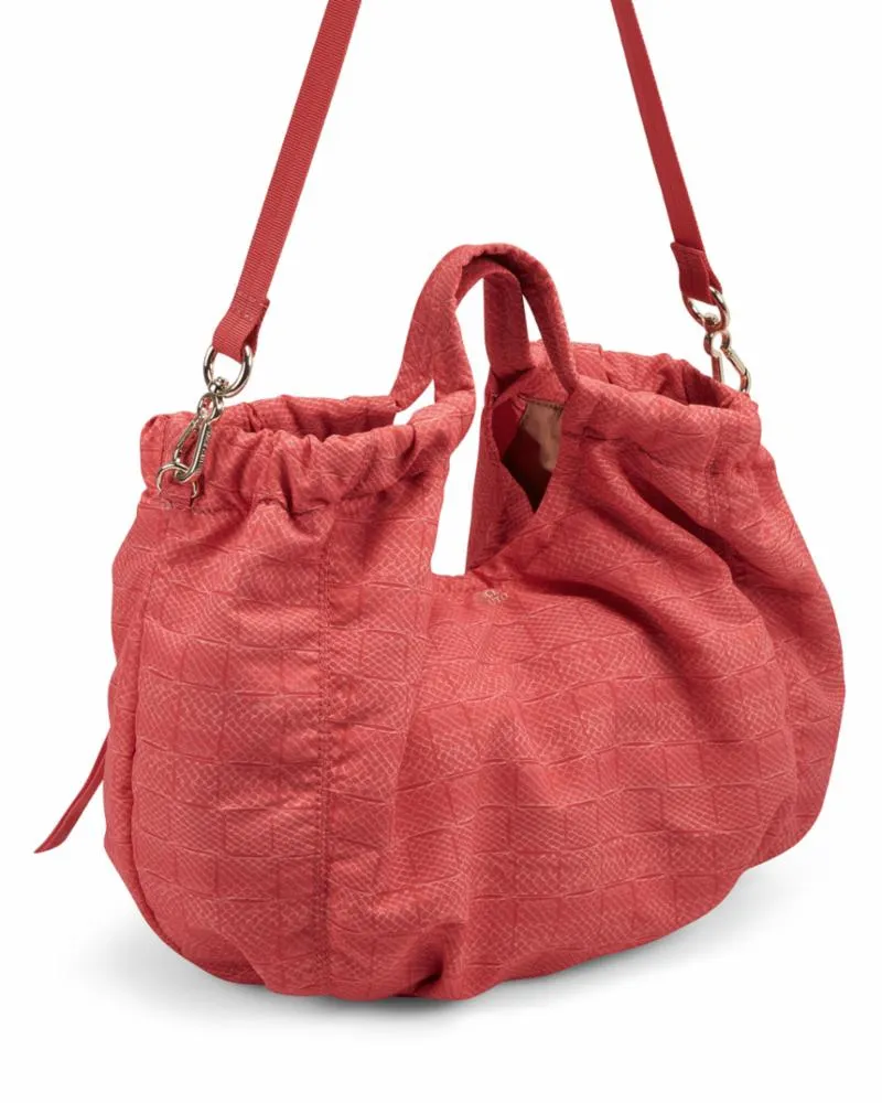 Vince Camuto Handbag HARLO SM TOTE ULTRA CORAL/WOVEN SCALE PRINTE