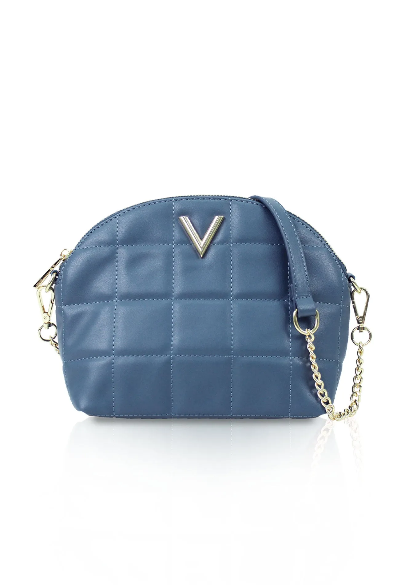 VOIR Half Moon Geometric Iconic 'V' Quilted Sling Bag