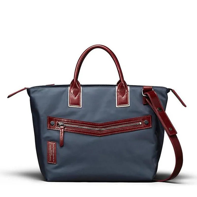 WOMEN'S MICHELETTO l ZIP-TOP TOTE NYLON & LEATHER BAG