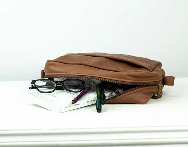 Ydra organizer - Chocolate brown leather