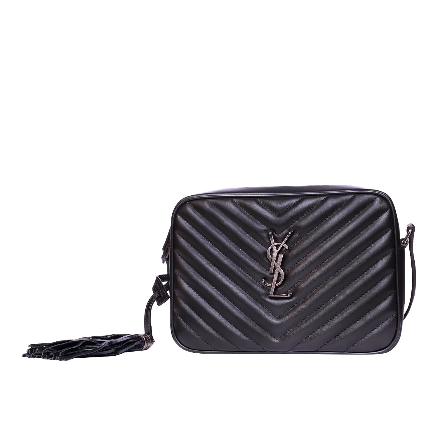 YVES SAINT LAURENT LOU CAMERA BAG IN BLACK