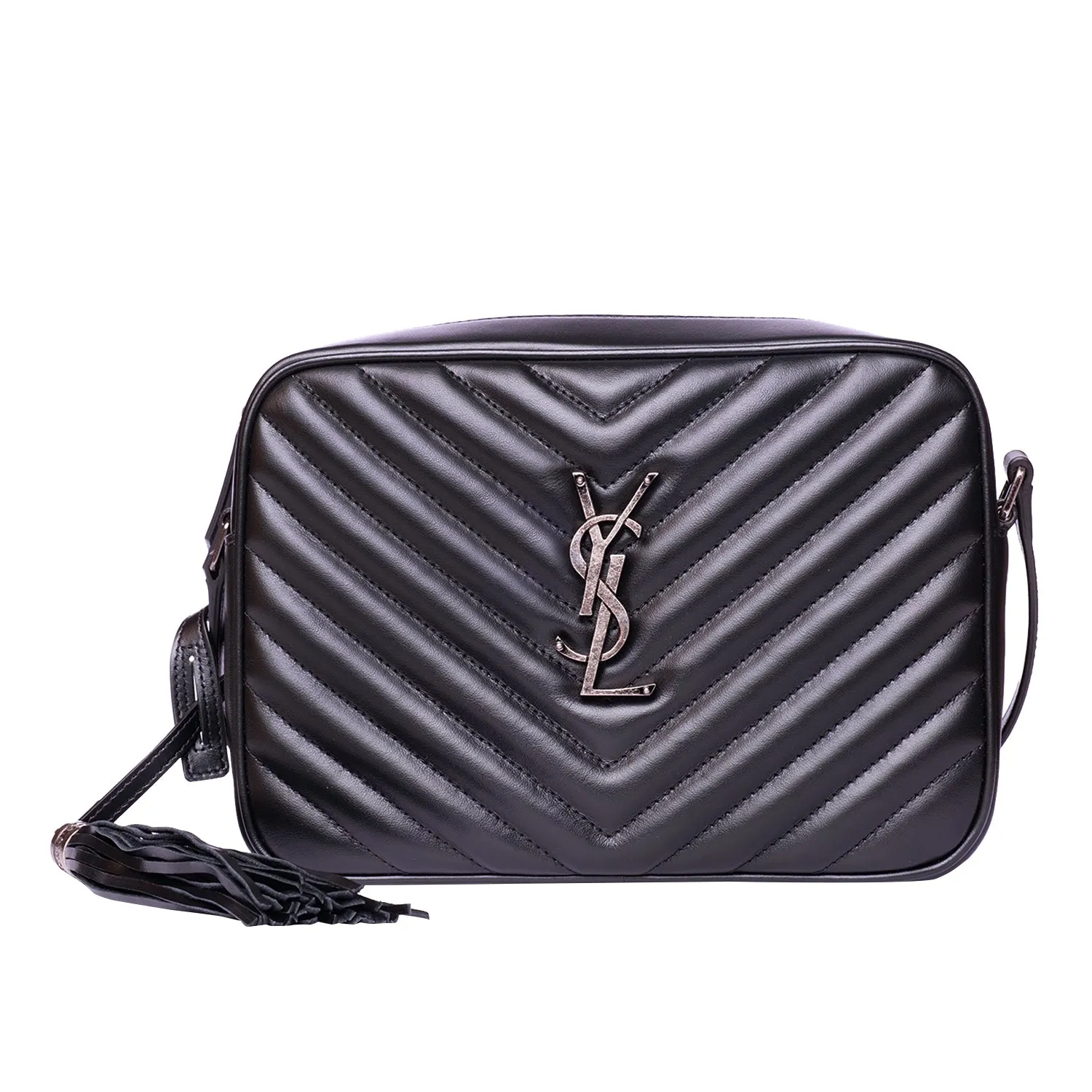 YVES SAINT LAURENT LOU CAMERA BAG IN BLACK