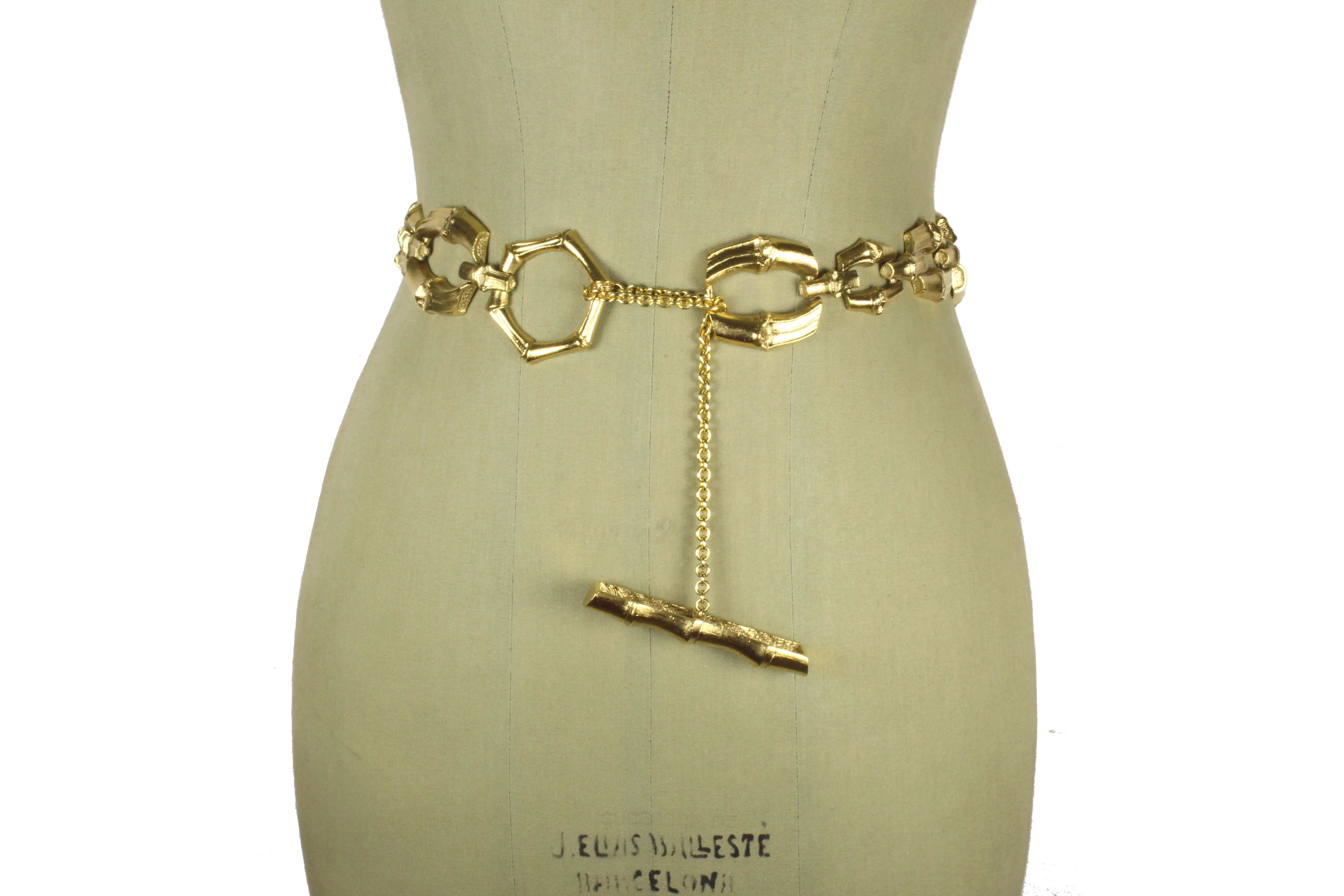 YVES SAINT LAURENT Rive Gauche bamboo chain link belt