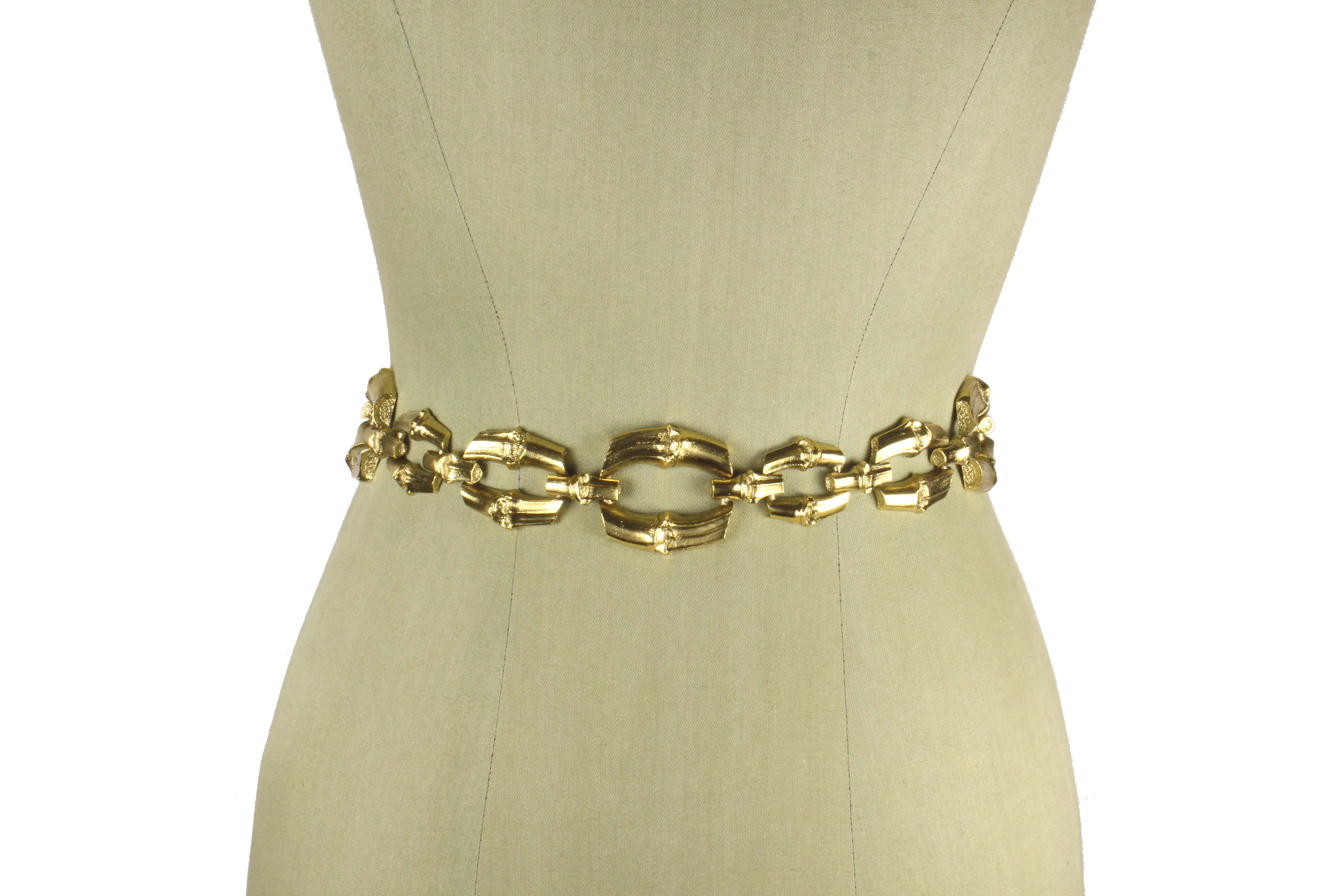 YVES SAINT LAURENT Rive Gauche bamboo chain link belt