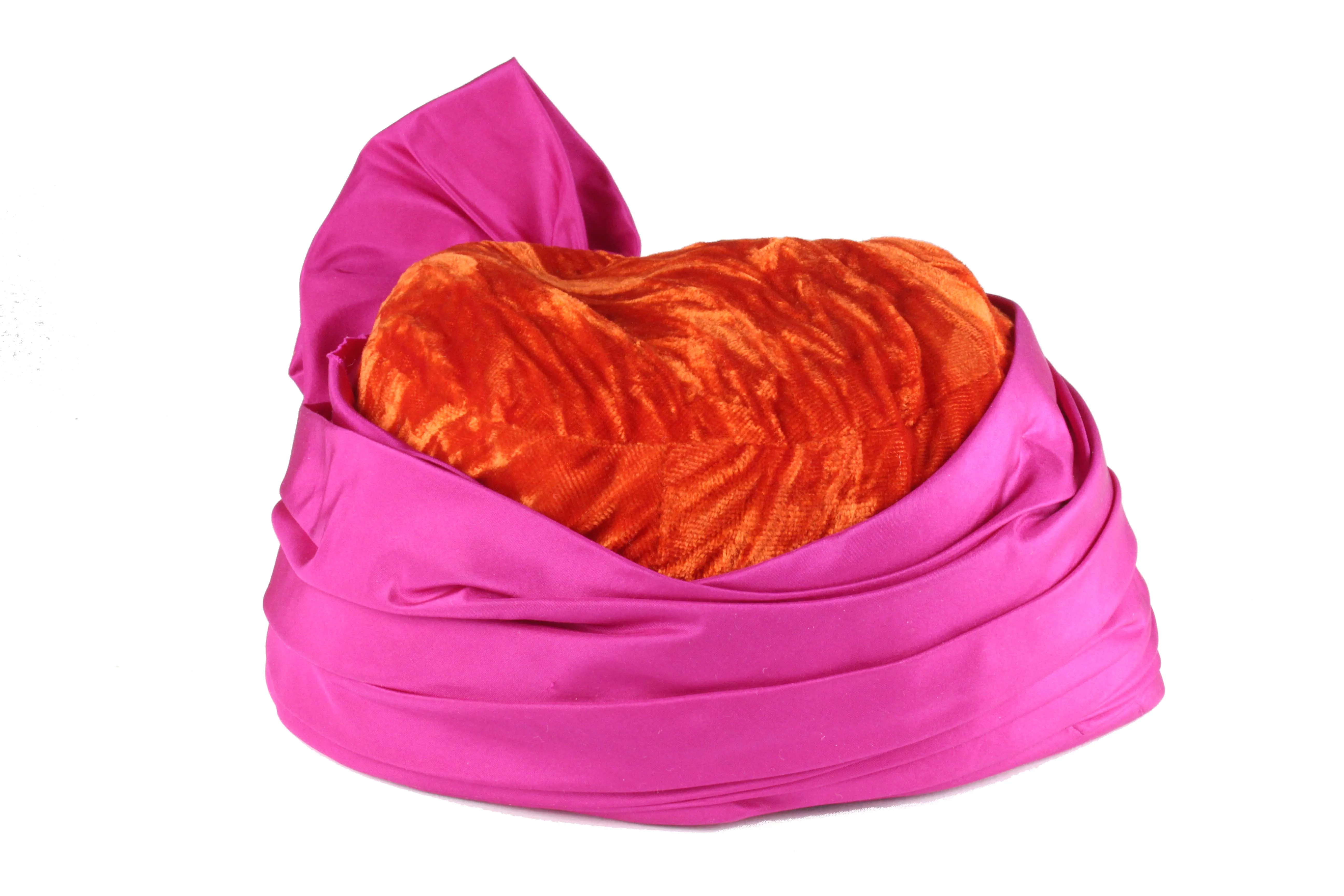 YVES SAINT LAURENT Rive Guache velvet turban hat