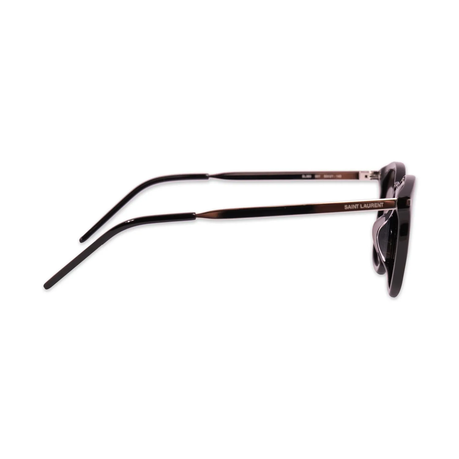 YVES SAINT LAURENT SUNGLASSES IN SILVER-BLACK