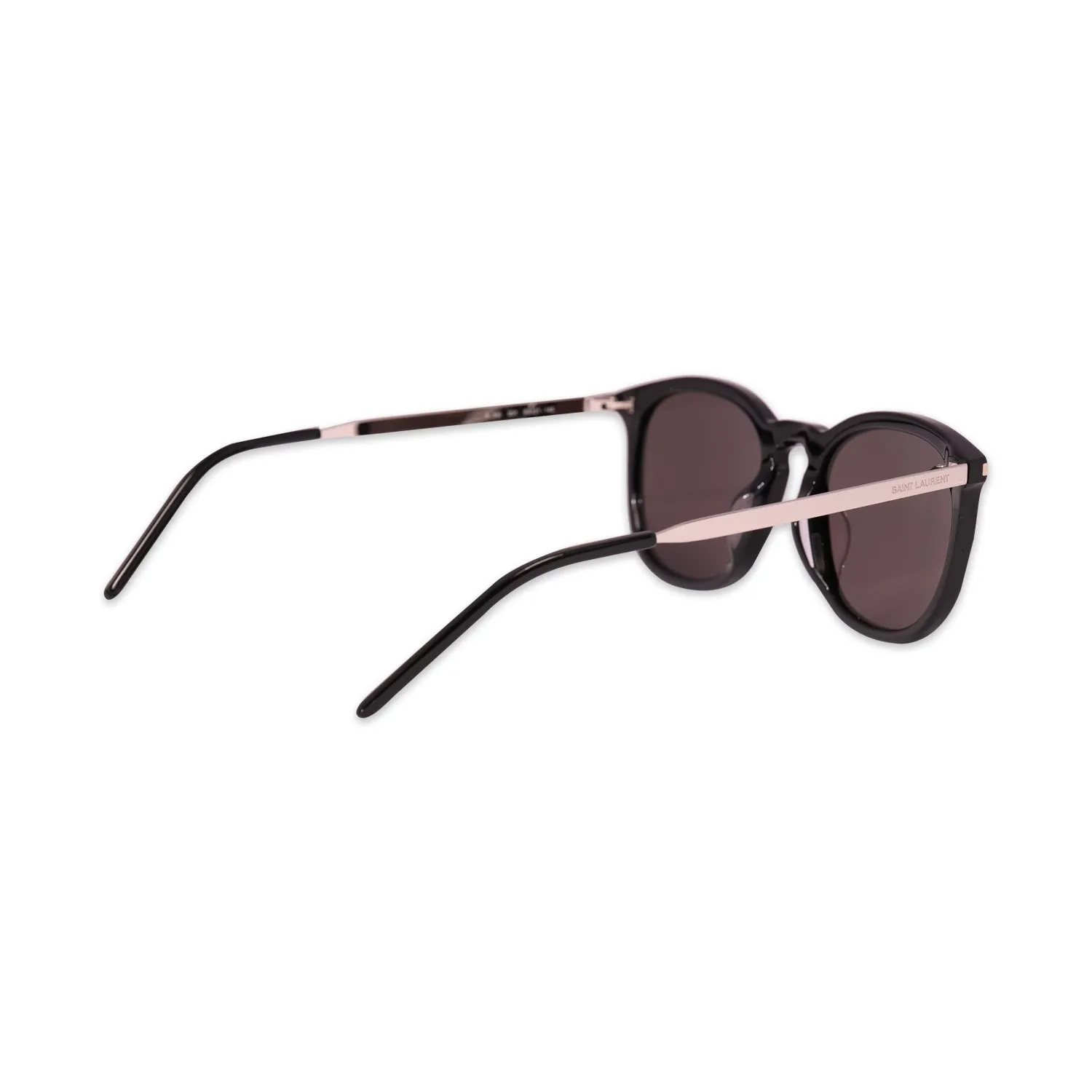 YVES SAINT LAURENT SUNGLASSES IN SILVER-BLACK